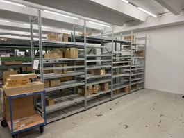 Lagerregal Metall verzinkt 4 Felder guter Zustand