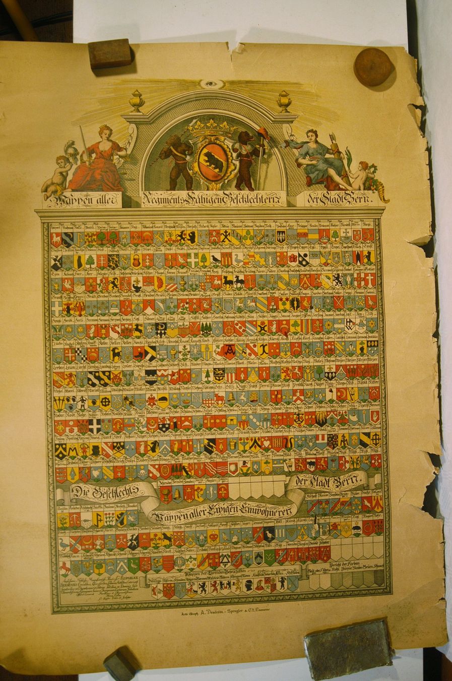 Foto & Immagini: Wappen Berner Regimente und Geschlechter  Druck – Usato da Herisau venduto da Wisen