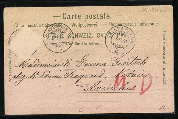 Ansichtskarten: Litho Silvaplana, Hotel zur Post und Wil – Gebraucht aus Berlin von bartko-reher 1