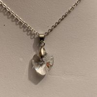 Kette mit Kristall HERZ Anhänger, Geschenkidee 💖