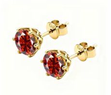 1CT GRA Moissanite Earrings Stud With 2 Certificates 6,5mm