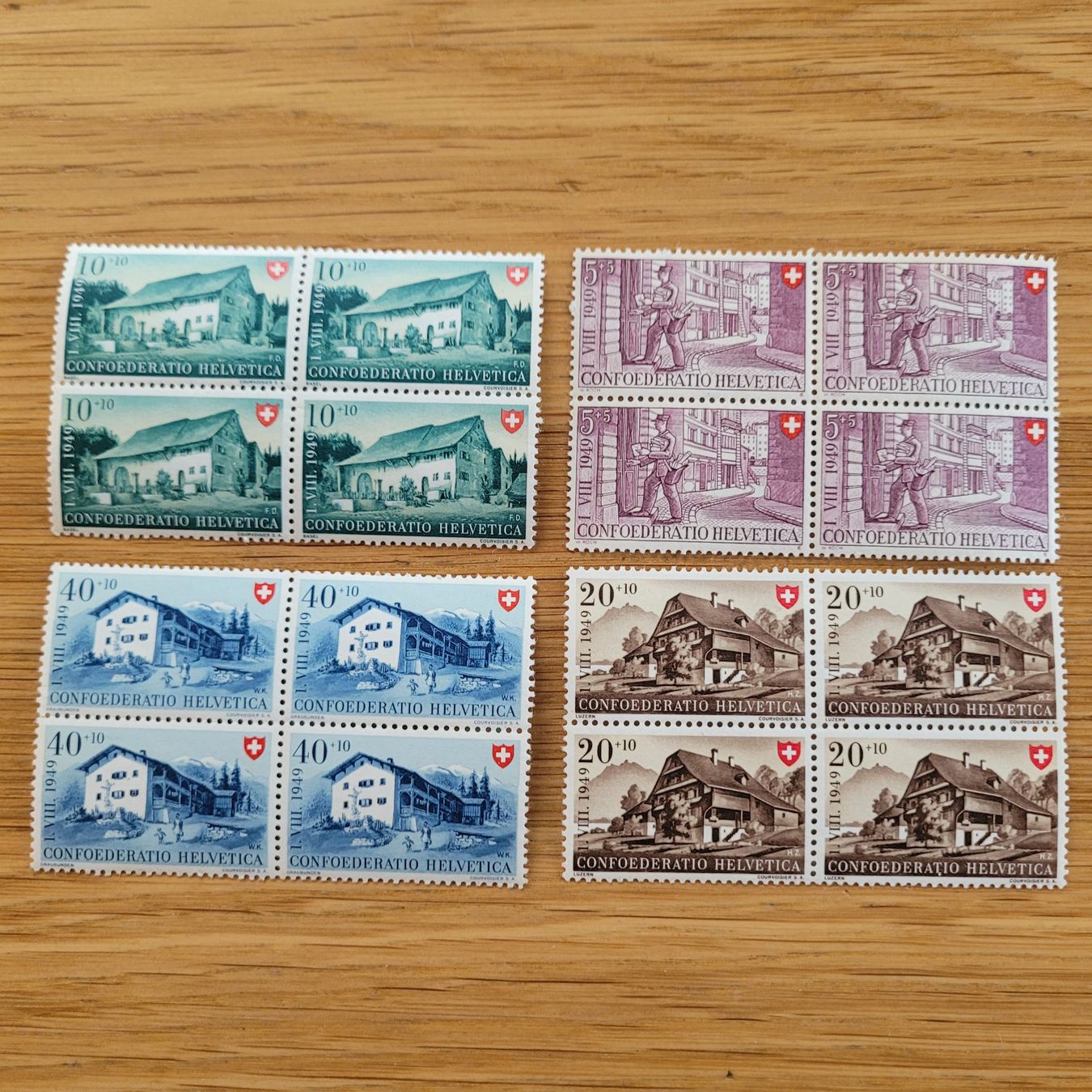 Alle Briefmarken: Timbres Block de 4 – Gebraucht aus Biel/Bienne von Destockweb