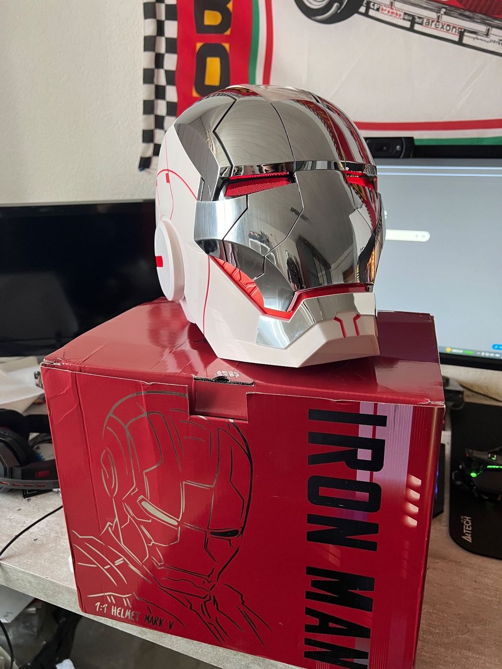 Caschi & visiere: Iron Man Mk5 Weiss Silber mit Voice Control/ Sprachgesteuert – Nuovo e nell'imballaggio originale da Lohn-Ammannsegg venduto da JarvisSystem2.0 1