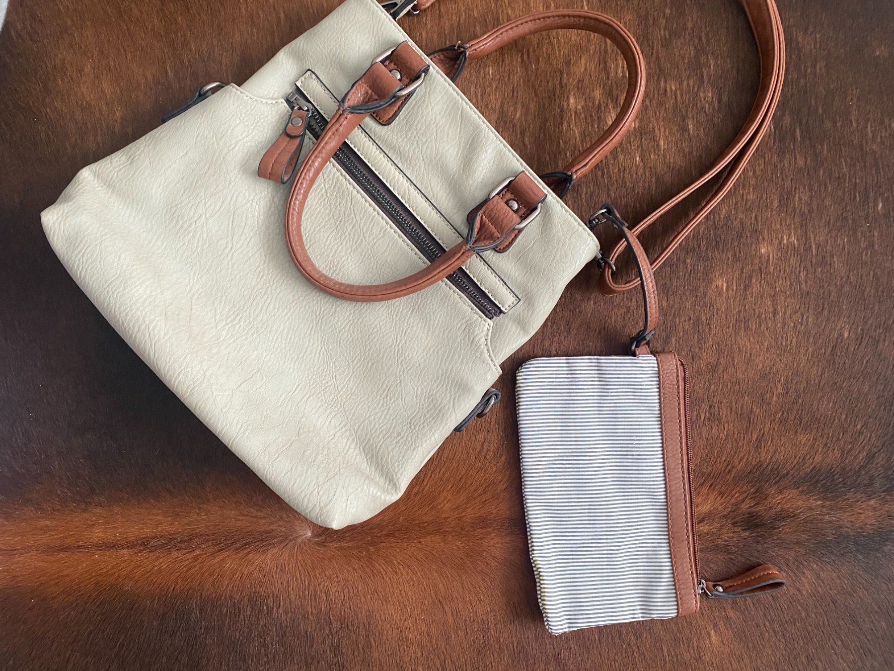 Borse da donna: Handtasche beige-braun NEU – Nuovo e nell'imballaggio originale da Füllinsdorf venduto da Sunnebliemli7 1