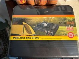 Neuer Gaskocher mit 8 Patronen, Camping-Kocher, neu
