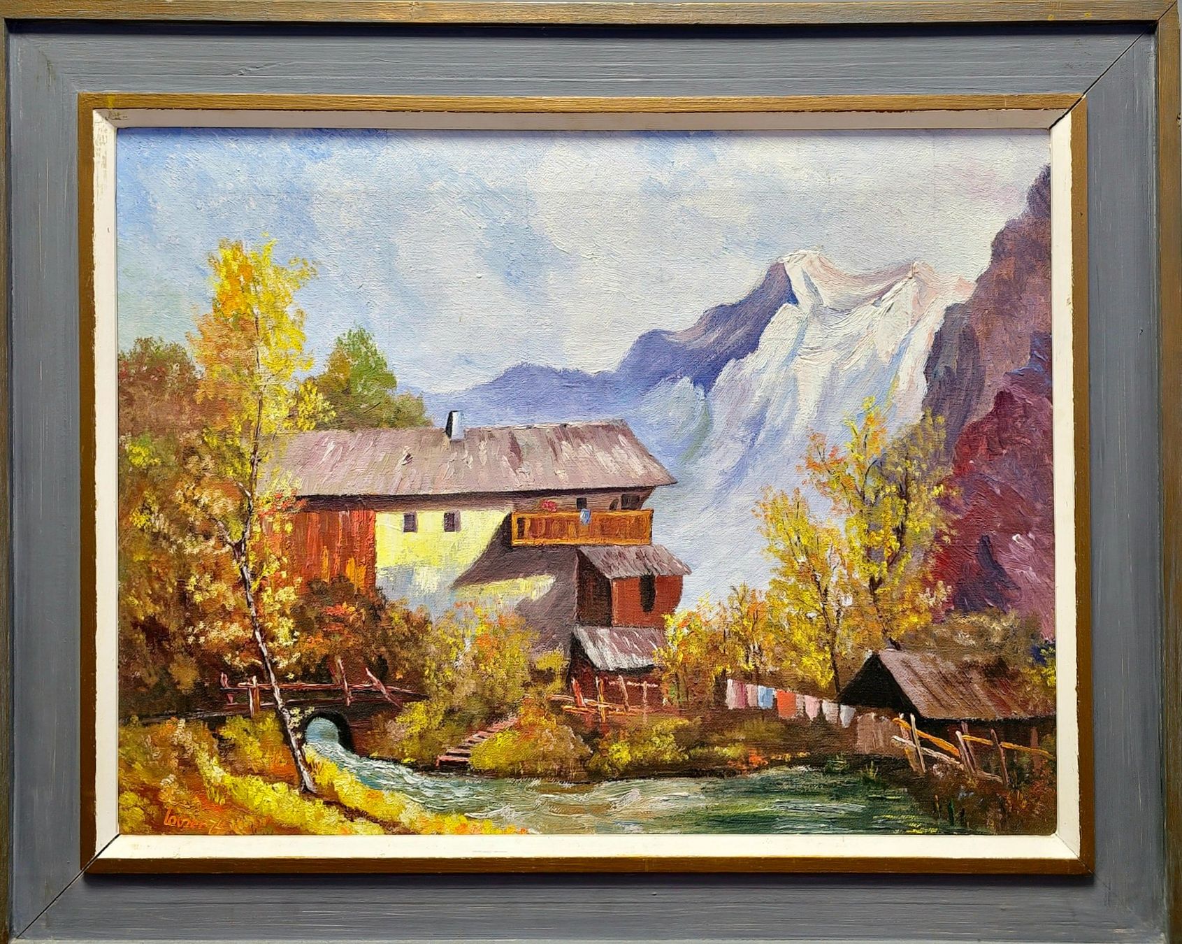 Gemälde: Herbstliche Harmonie: Ölgemälde von Laber, 1974 – Gebraucht aus Bern von Djenestra