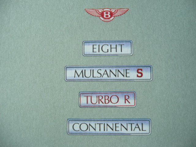 Bentley Dokumente: Bentley Prospekt 1992 – Gebraucht aus Zofingen von sosalinos01 9