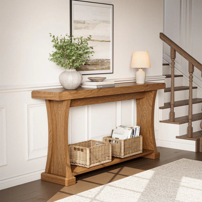 Tavoli: Konsolentisch 160cm 2 Ebenen Holzoptik – Nuovo e nell'imballaggio originale da Gretzenbach venduto da Genfi-Shop 2