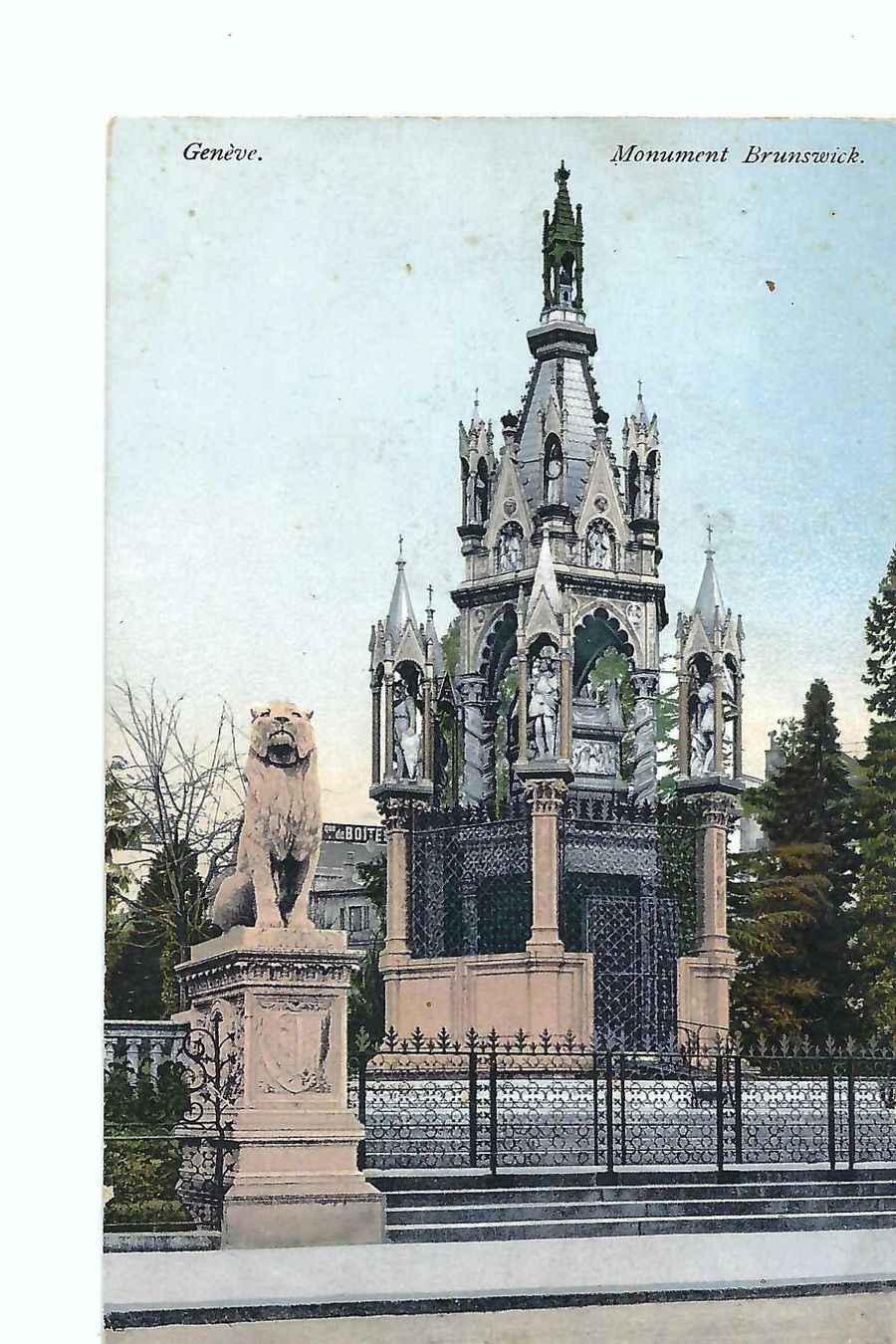 Cartoline postali: Genève - Monument Brunswick, 1910 – Usato da Thun venduto da 44wart