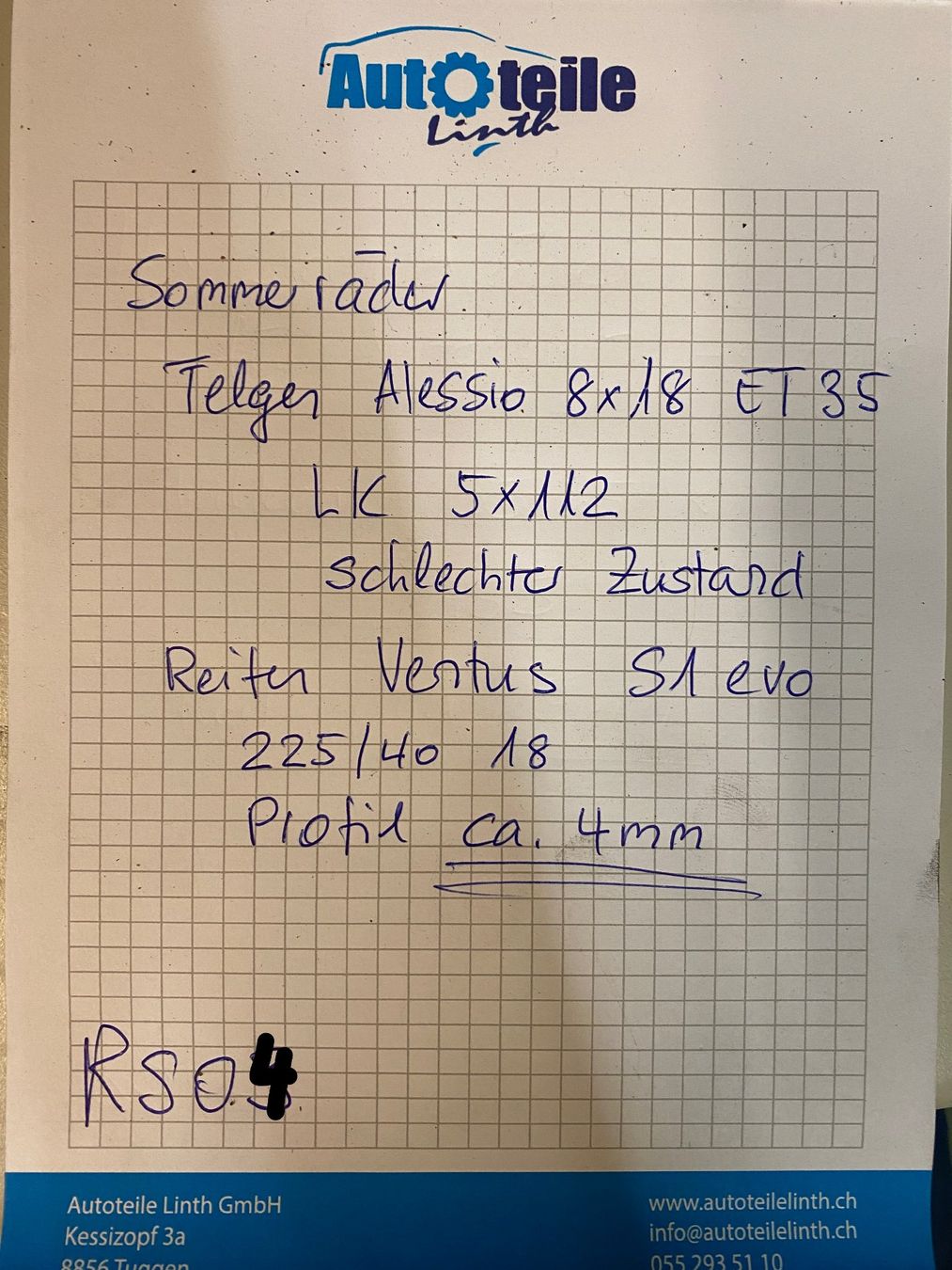 Pneumatici & Ruote complete: Sommerräder Alessio LK 5x112 – Usato da Kaltbrunn venduto da Steoli74 2