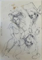 Dominik Rasser (1948-2013) Maler, Zeichner - Orig.-Zeichnung