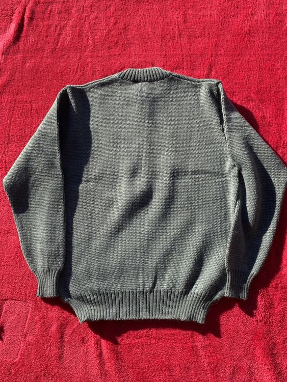Herren Wollpulli Gr. 52 mit Reissverschluss warm & kuschelig 2