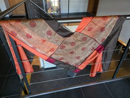 seidiges Tuch - Umwurf Schal Foulard 150 cm x 45 cm