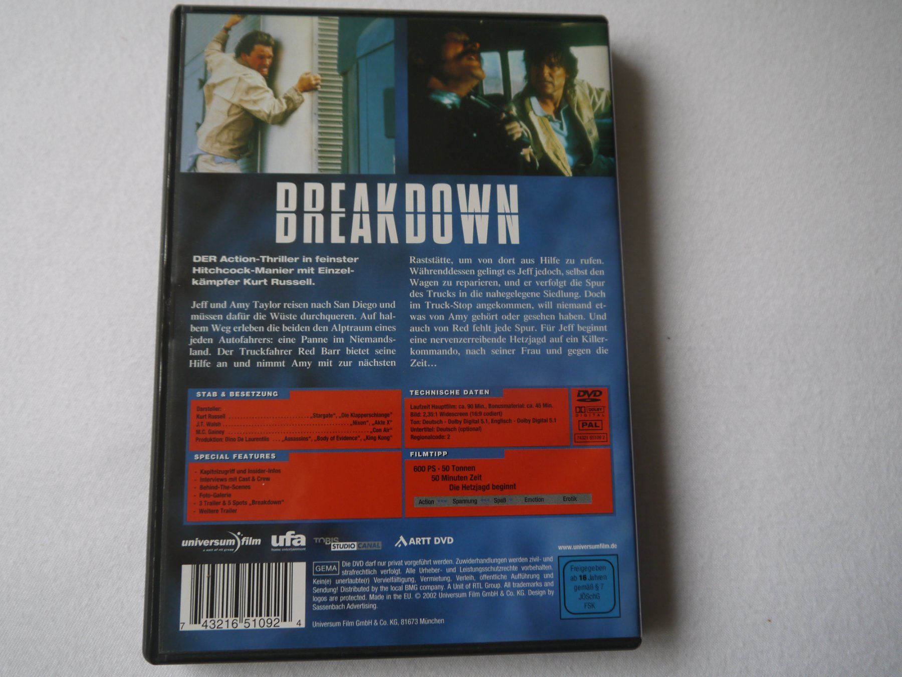 Alle DVDs: BREAKDOWN(1997) - Kurt Russell – Gebraucht aus Hagendorn von Blaf 1