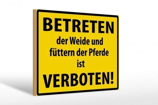 Insegne: Blechschild-BETRETEN DER WEIDE U FÜTTERN – Nuovo e nell'imballaggio originale da Rupperswil venduto da big-one-sale 1