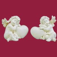 Engelfigur - 2er Set Engel mit Herz
