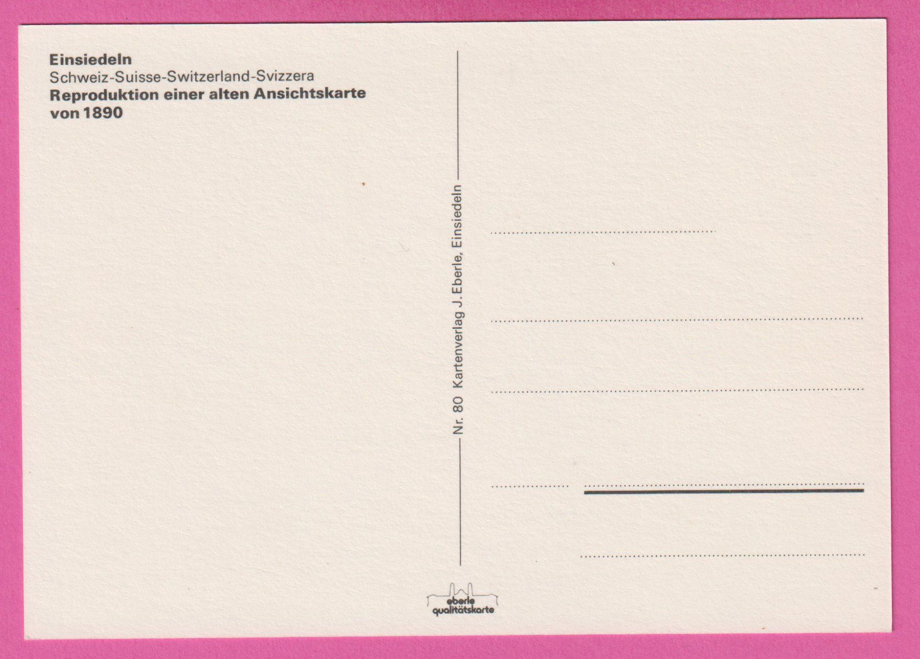 Cartoline postali: Gruss aus Einsiedeln REPRO Karte – Usato da Einsiedeln venduto da dillie 1