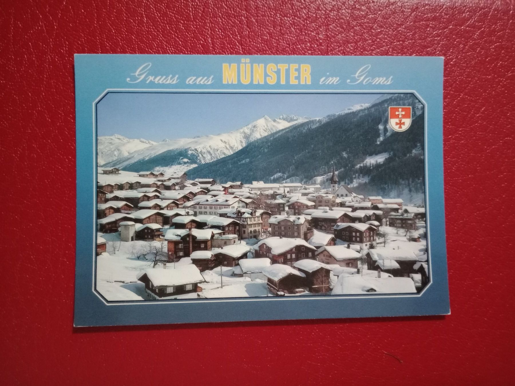 Ansichtskarten: Münster Goms Wallis Winter – Gebraucht aus Küttigen von Melisch1000