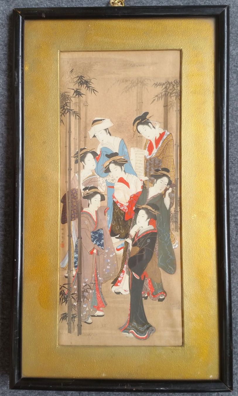 Holzschnitte: China oder Japan: Antiker Farbholzschnitt, signiert, um 1900 – Gebraucht aus Oberriet SG von ganesh435