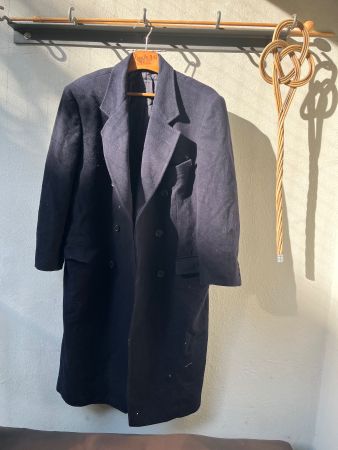 Mantel Kaschmir Wollmischung dunkelblau Brüssel
