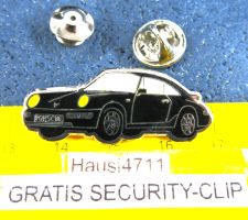 PORSCHE 911 BLACK AUTO PIN ENAMEL