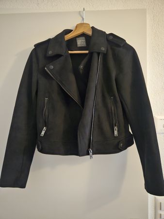 Übergangsjacke im Biker-Stil, Grösse 38