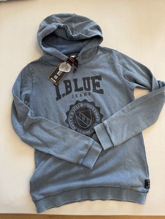 Indian Blue Jeans Hoodie Gr. 164, Graublau, Neu