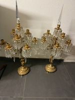 Kristall-Kerzenständer / Kandelaber im Vintage-Stil