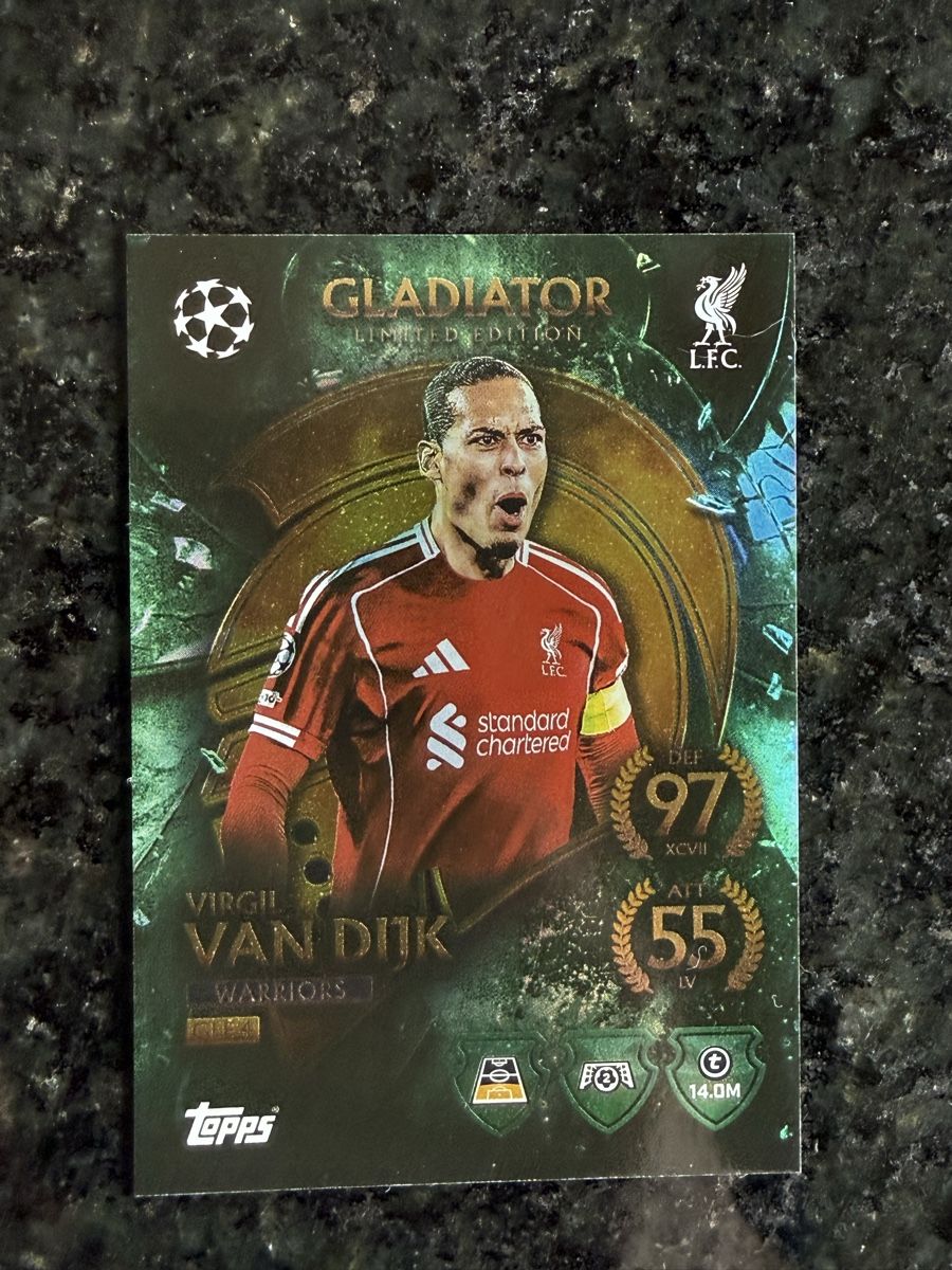 Topps Carte collezionabili: Virgil Van Dijk - Topps Gladiator Karte, Limited Edition! – Nuovo e nell'imballaggio originale da Schüpfheim venduto da Bazi_Bayer