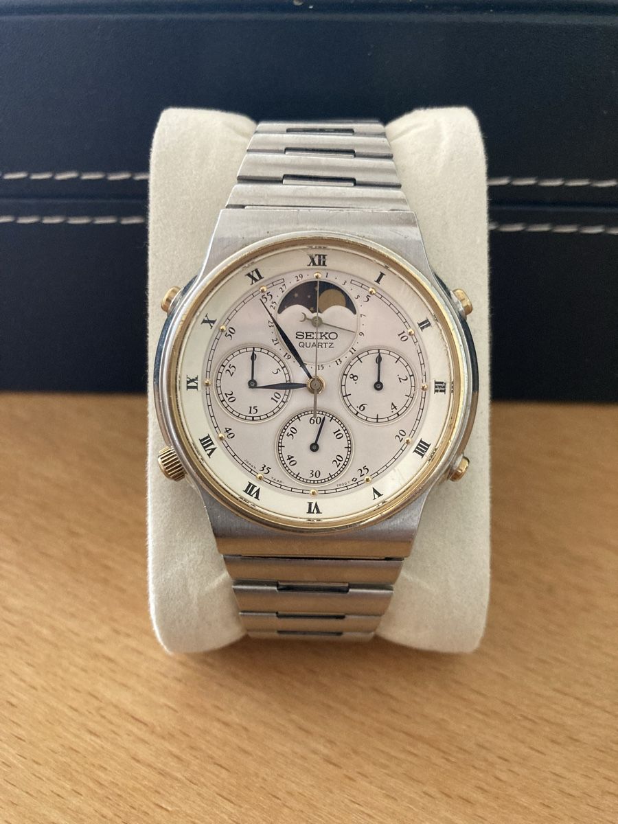 Seiko Orologi: Seiko 7A48-7000 Moonphase Chronograph – Usato da St. Gallen venduto da Parrotb 1