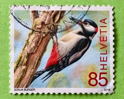  Nr.1669 Buntspecht Freimarken GESTEMPELT 2018  ﻿