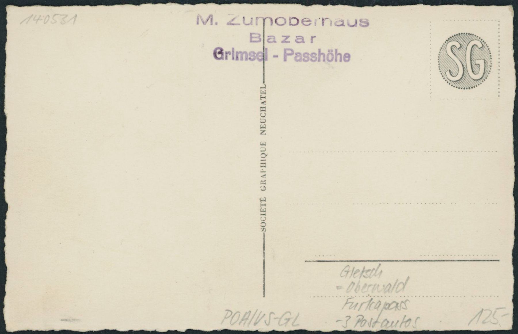 Cartoline postali: VS Gletsch - Furka Pass - Postauto - Oberwald – Nuovo (secondo la descrizione) da Schindellegi venduto da masutka7 1