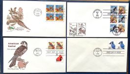 1988-1996 USA - FDC Vogel aus Markenheftchen
