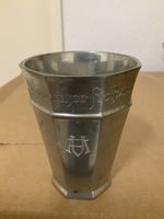 Zinnbecher Männerchor Frohsinn Gravur gebraucht (Nr15)