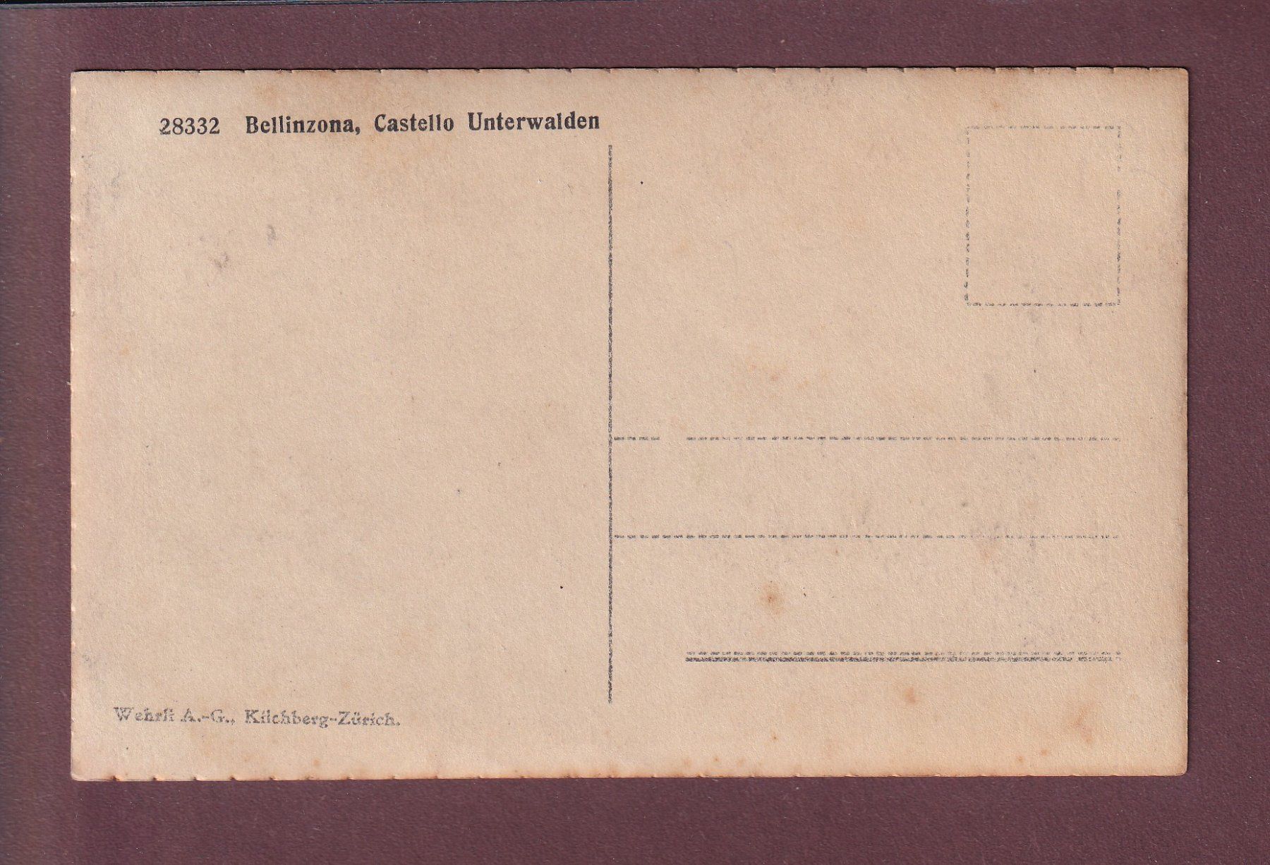 Cartoline postali: BELLINZONA - Castello Unterwalden – Usato da Pully venduto da nicecards 1