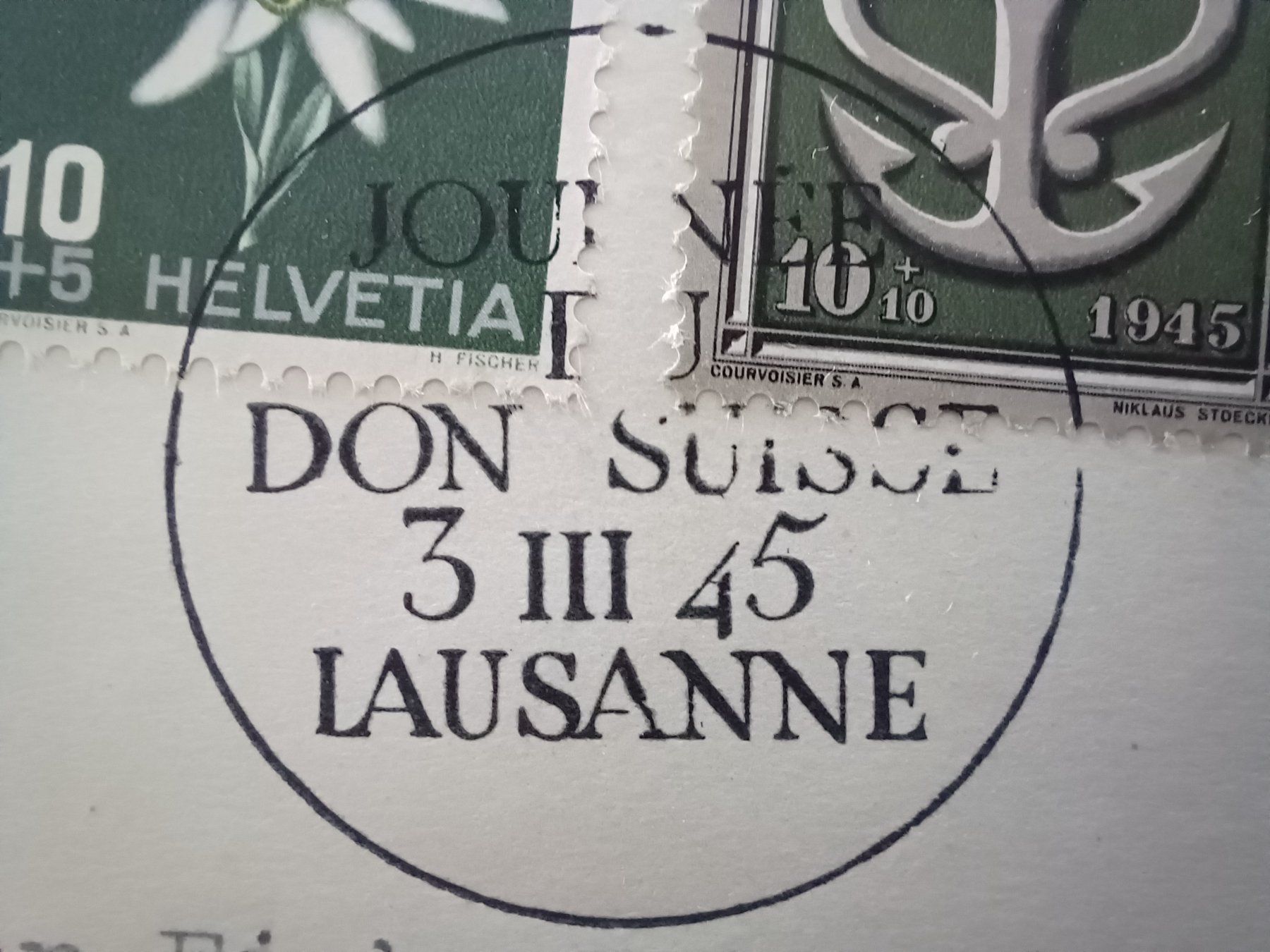 Tutti i francobolli: 1945 Spende an die Kriegsgeschädigten – Usato da Aarau Rohr venduto da mgvw 2