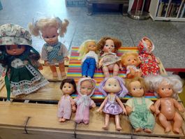vintage puppe lot 11 pezzi 