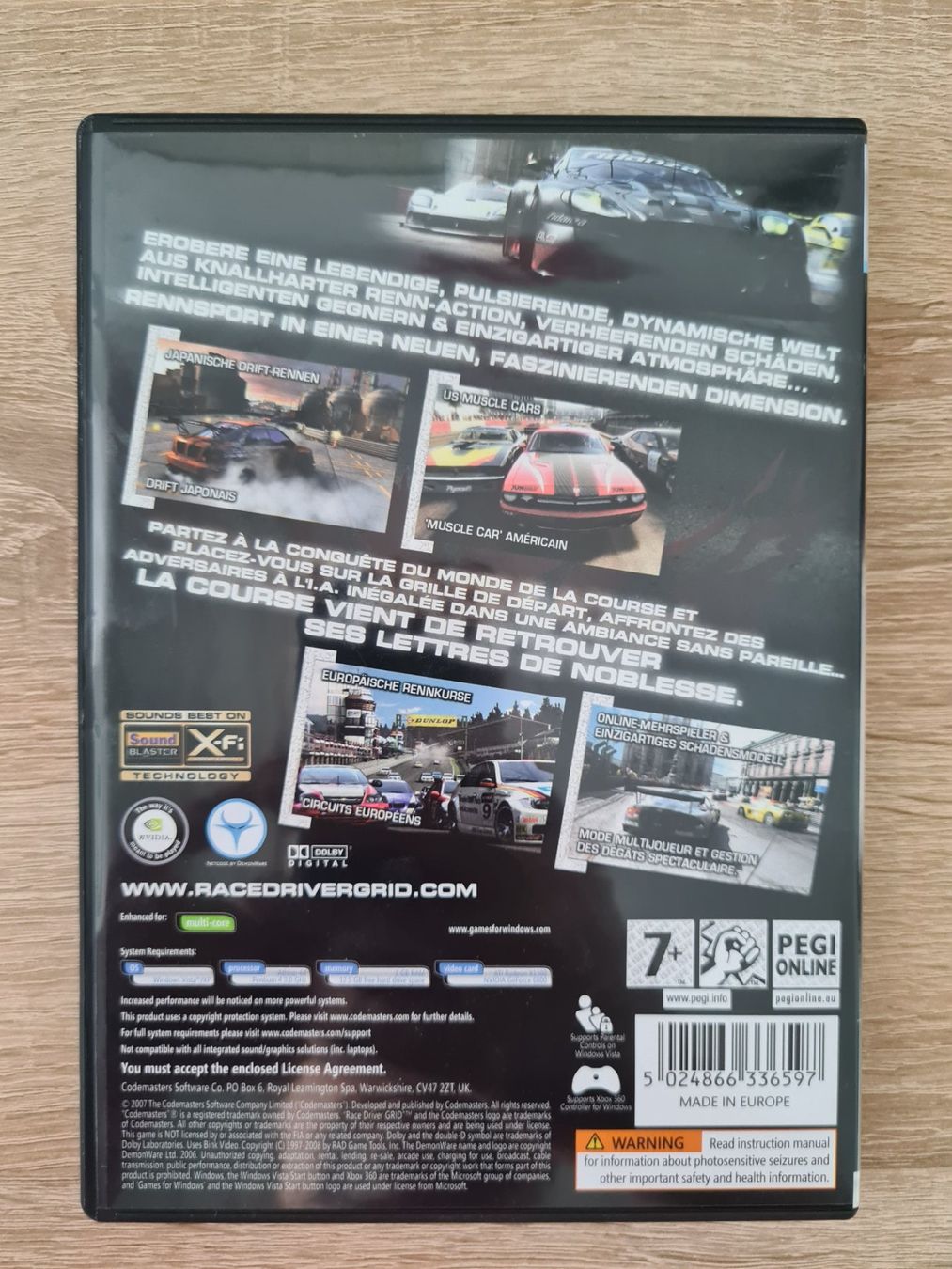 Giochi: Grid Race Driver (Mltilanguage Cover) - PC – Usato da Carouge GE venduto da Gasco 1