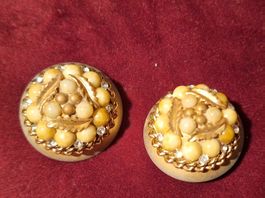 ein Paar Vintage  Ohrclips,  3,5cm