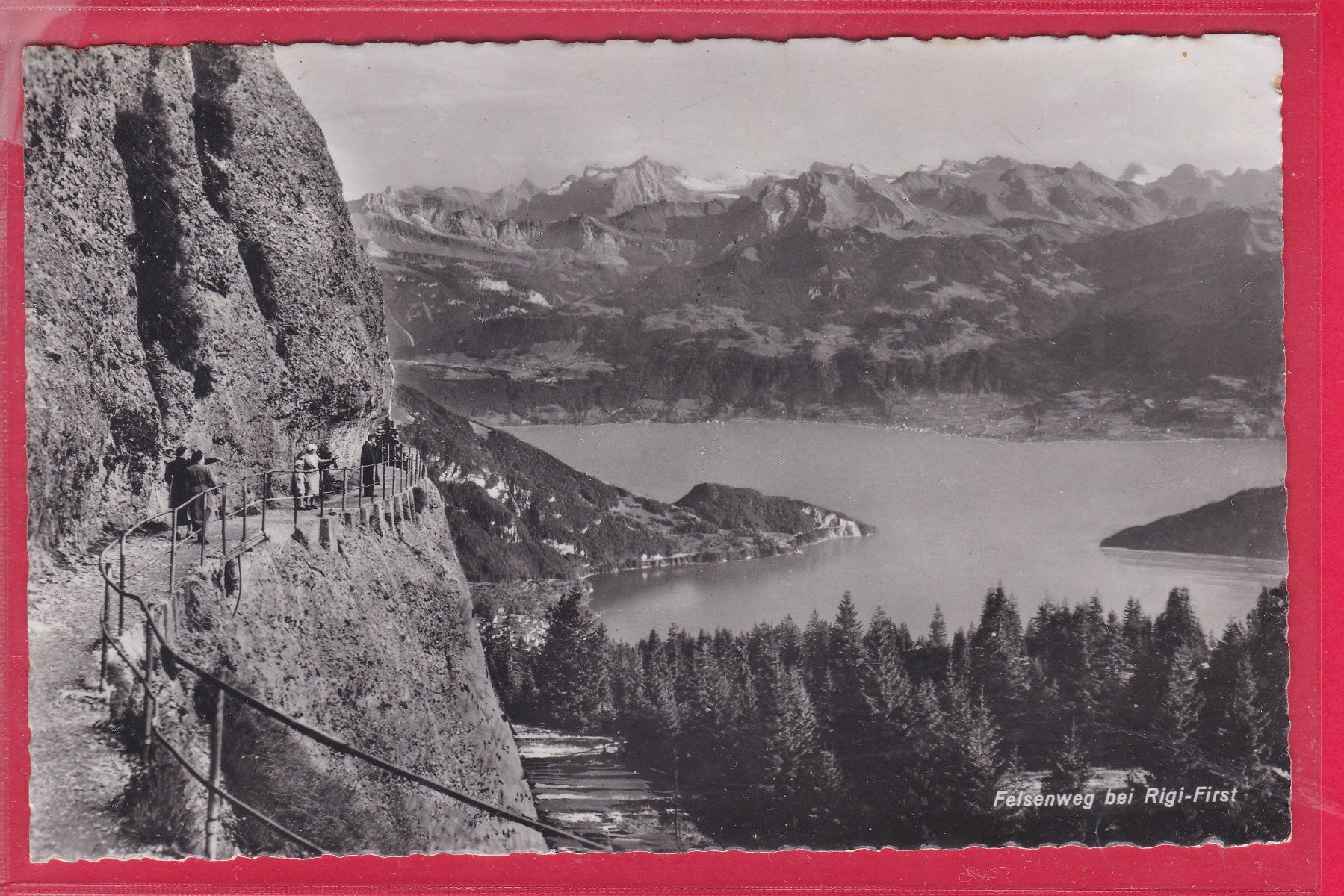 Cartoline postali: FELSENWEG BEI RIGI-FIRST, 9.10.1944 – Usato da Oberrieden venduto da Gebirgsstelze