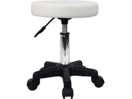 Hocker mit Rädern, Rollhocker höhenverstellbar, Hocker rund