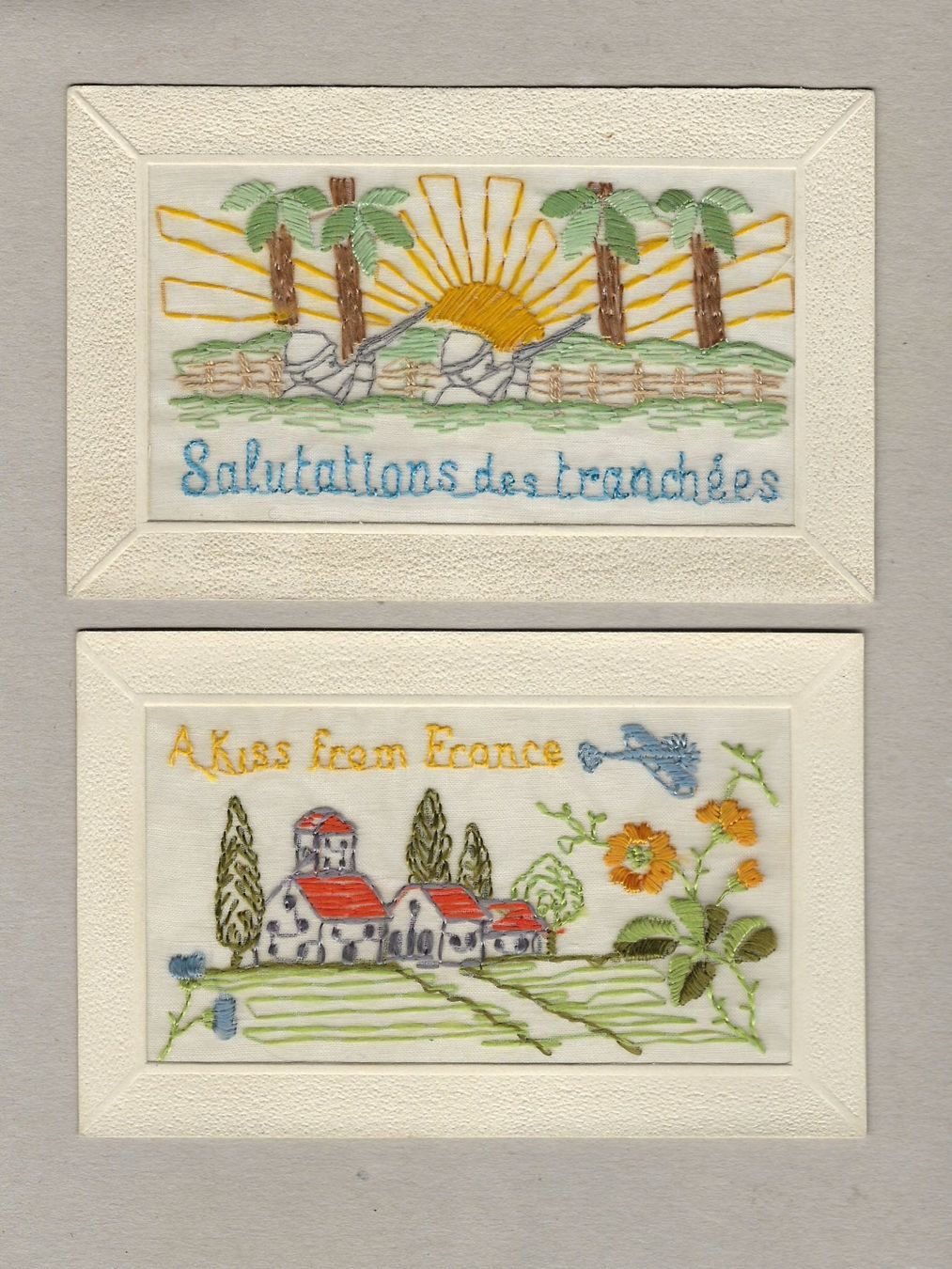 Cartoline postali: ALTE STICKEREI ANSICHTSKARTEN 1. WELTKRIEG GRUSSKARTEN – Usato da Balgach venduto da Zwischenraum