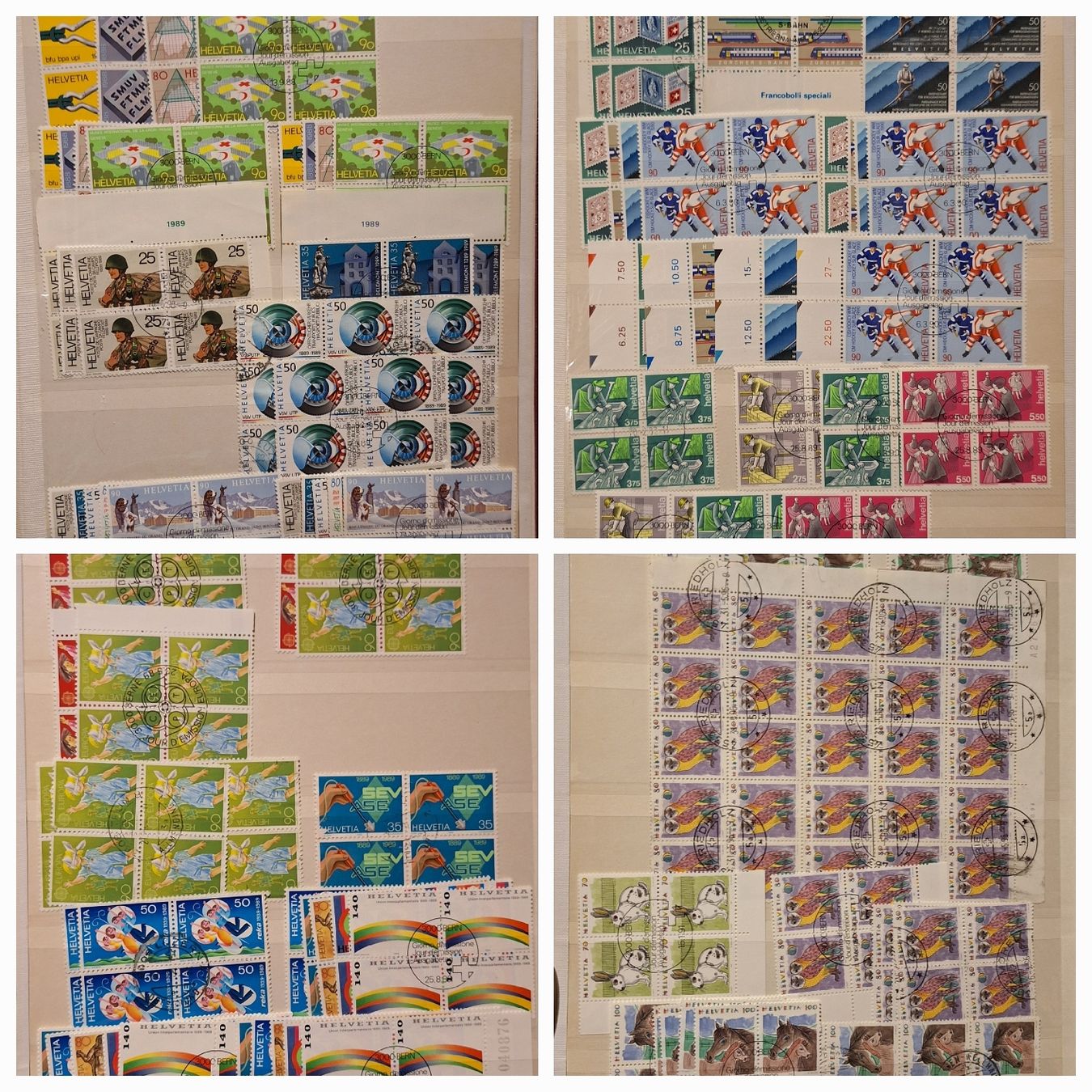 Tous les timbres: 4er Blocks Sammlung 1982 - 2000  – D'occasion à Balgach par SIMEON27 4