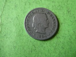 Schweiz 1884, 5 Rappen