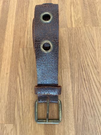 Brauner Vintage Ledergürtel Unisex 85 cm