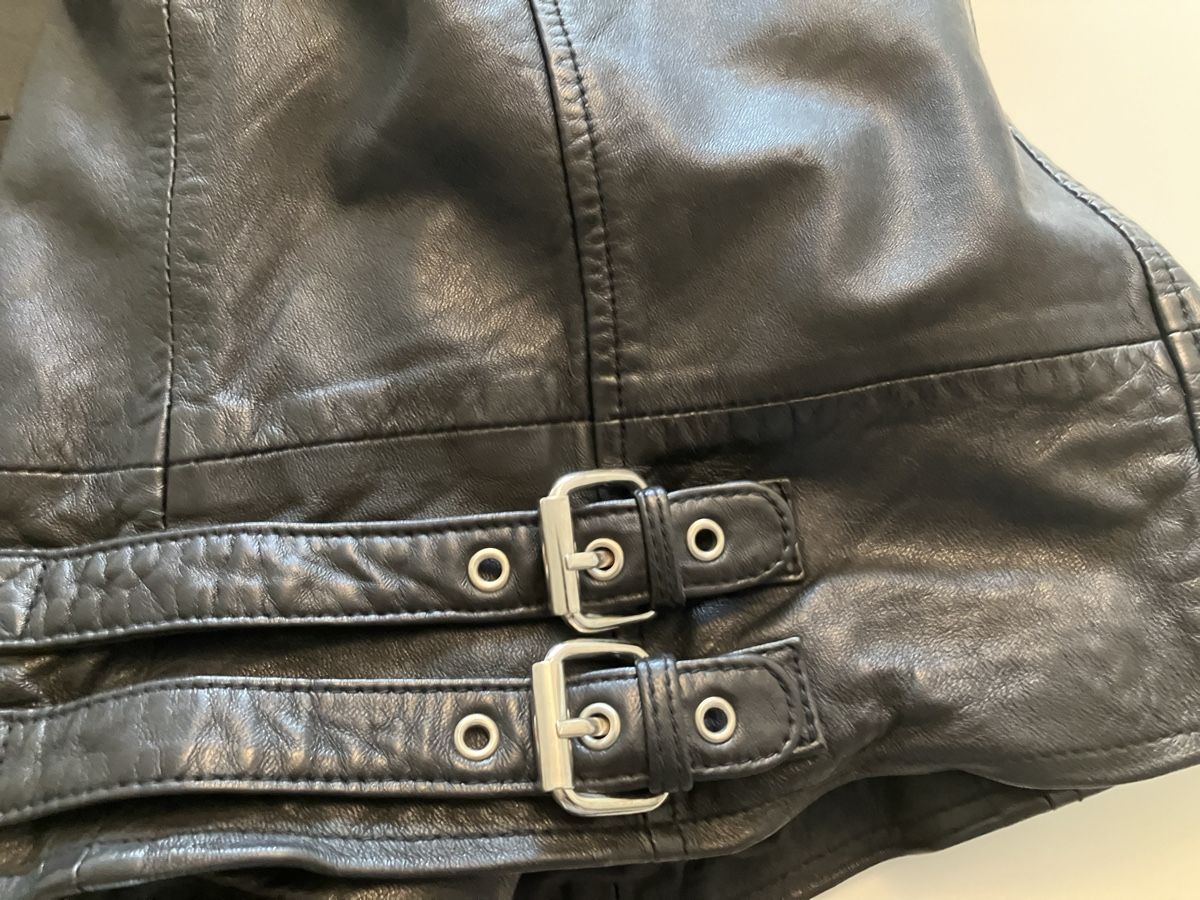 Giacche: Lederjacke schwarz, Gr. 38, neu – Nuovo e nell'imballaggio originale da Luzern venduto da Zauberbaum 5