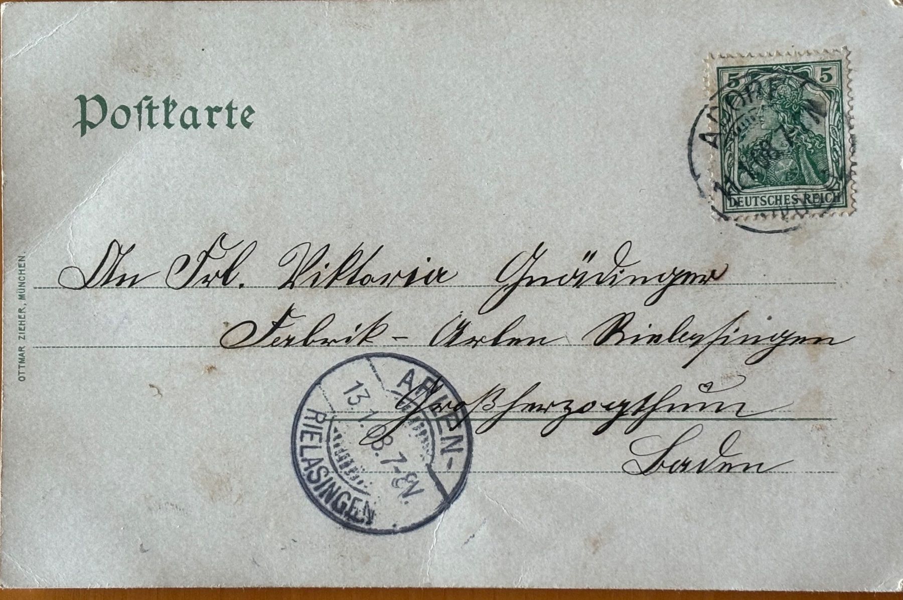 Cartes postales: Deutschland, Adorf, Marktplatz, 1908 – D'occasion à Frauenfeld par Merk52 1