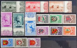 BELGIQUE - BELGIË: Des timbres neufs*, 1940 à 1942, 3 photos