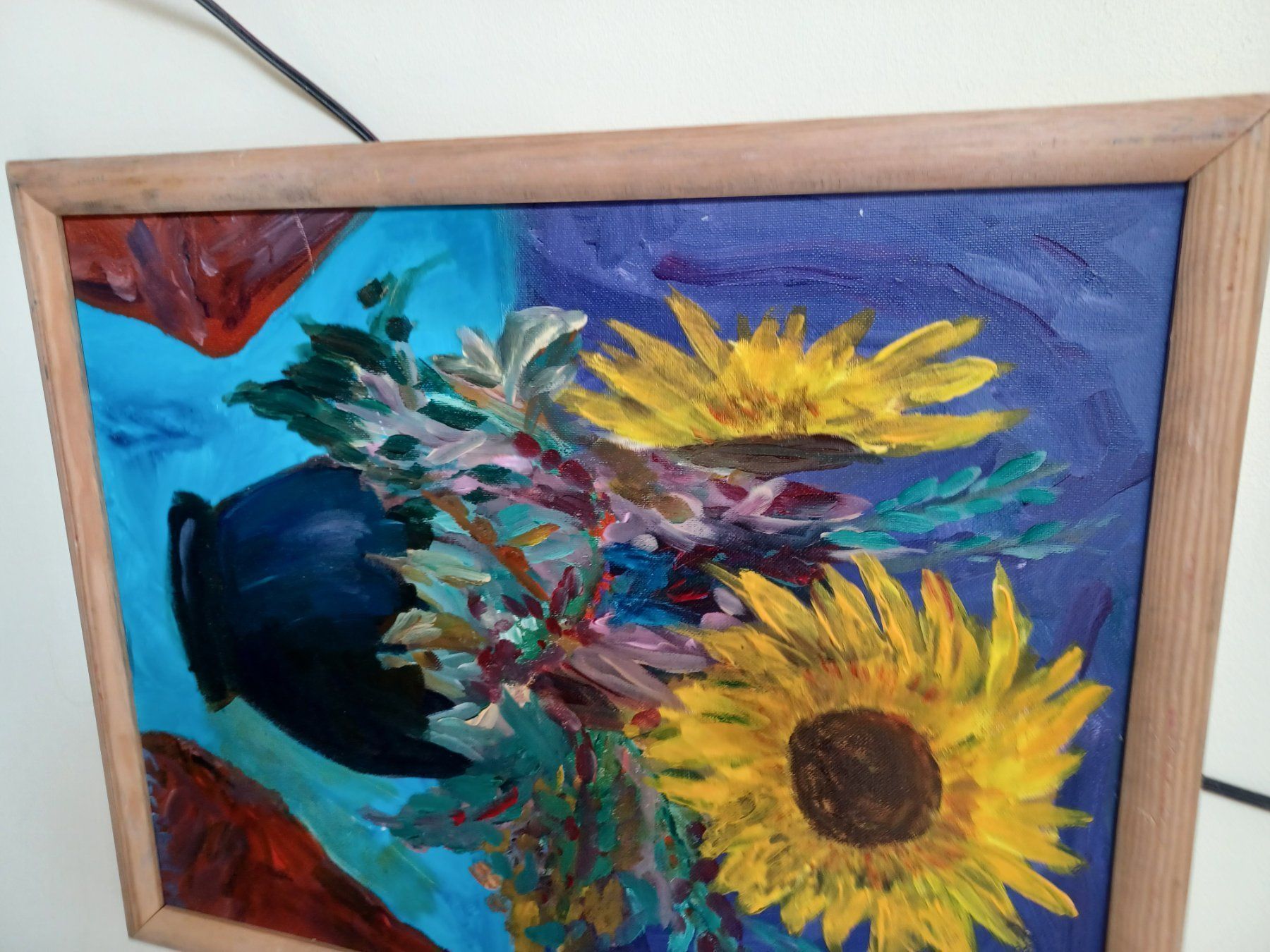 Gemälde: Orig. Kunstbild Grübel  2006 Sonnenblume – Gebraucht aus Grossdietwil von hufi10 2