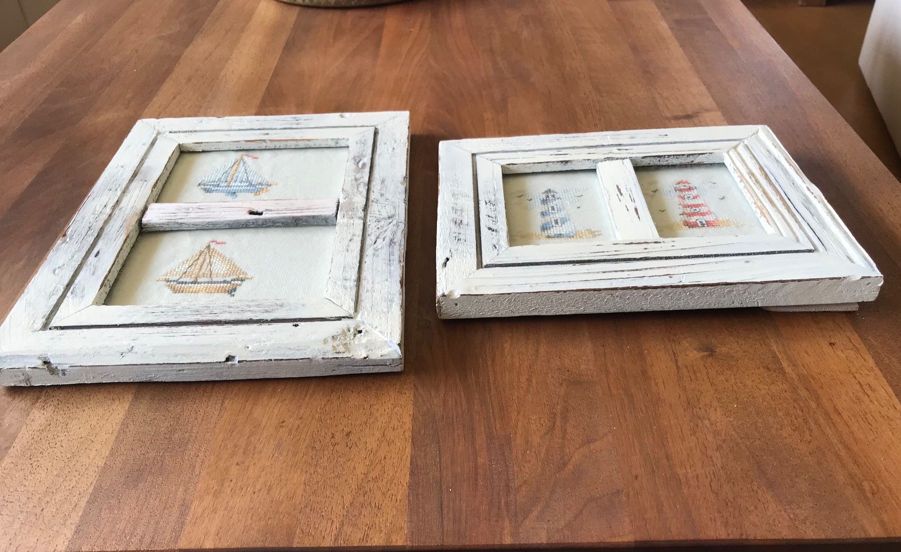 Bilderrahmen: Maritime Wanddeko, 2er Set, Bilderrahmen aus Holz – Gebraucht aus Hittnau von Noppi 4